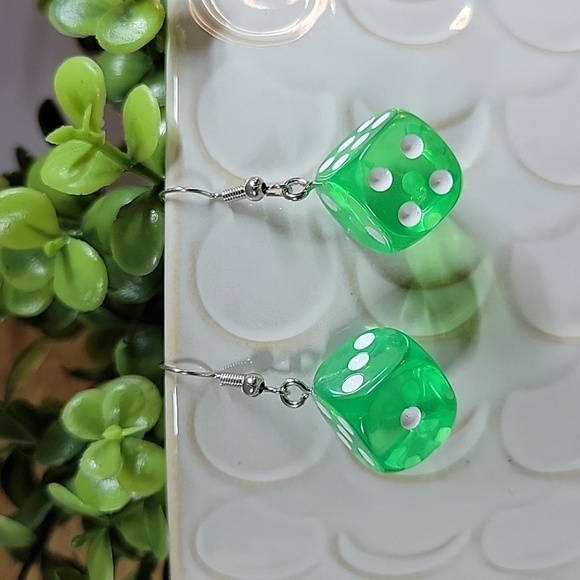 Dice Drop Earrings - Picture 1 of 6